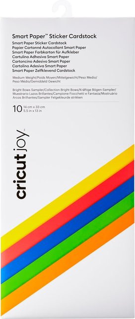 Cricut Joy Smart Paper Brightbow Sampler Selbstklebender Karton, Mehrfarbig, B: 21,0 cm, H: 10,0 cm, T: 10,0 cm - Bild 1