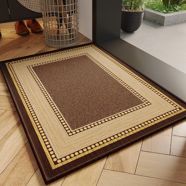Rutschfeste Schmutzfußmatte für den Innenbereich in Braun, B/L: 80 x 50 cm - Bild 1