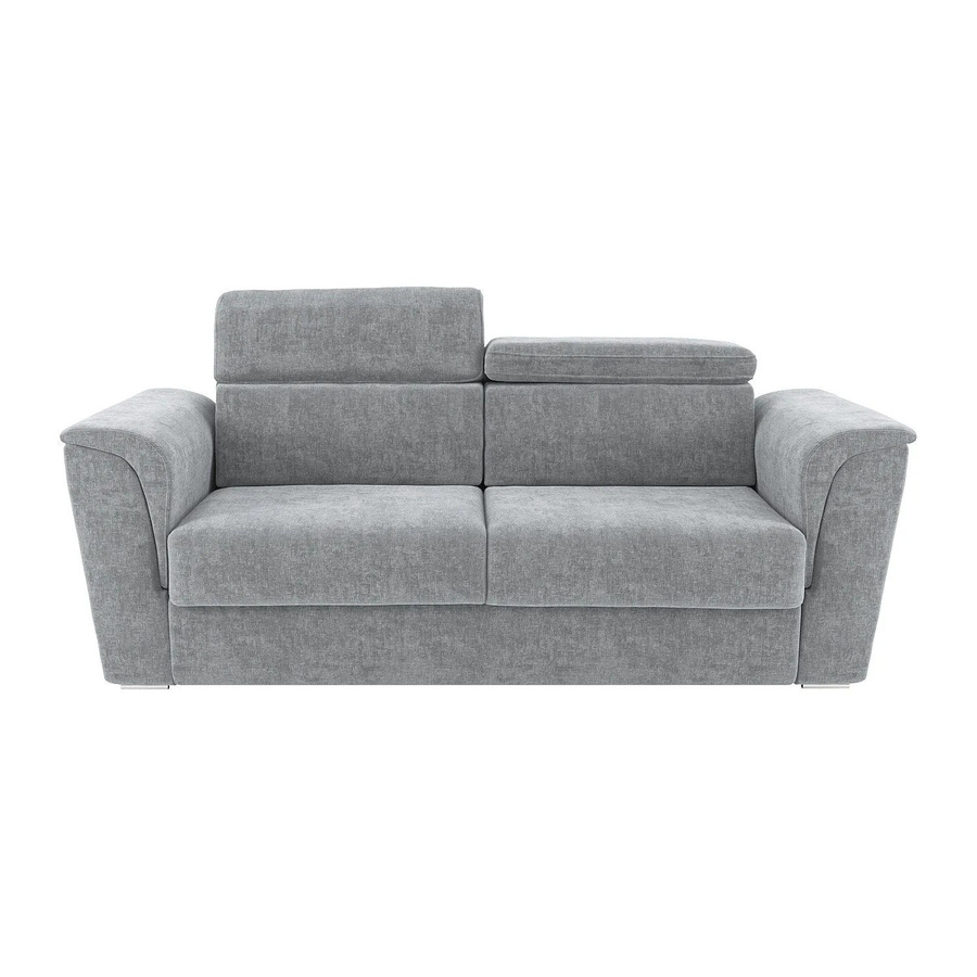 Schlafsofa Rizora Vente-unique in Grau mit verstellbarer Kopfstütze und Stoffbezug, Breite: 230 cm - Bild 2