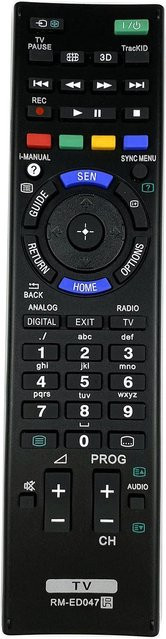 Sony Fernbedienung RM-ED047 in Schwarz für RM-YD056 RM-YD059 RM-YD061 RM-YD062 RM-YD063 RM-YD064 RM-YD069 RM-YD070 RM-YD071 RM-YD073 - Bild 1