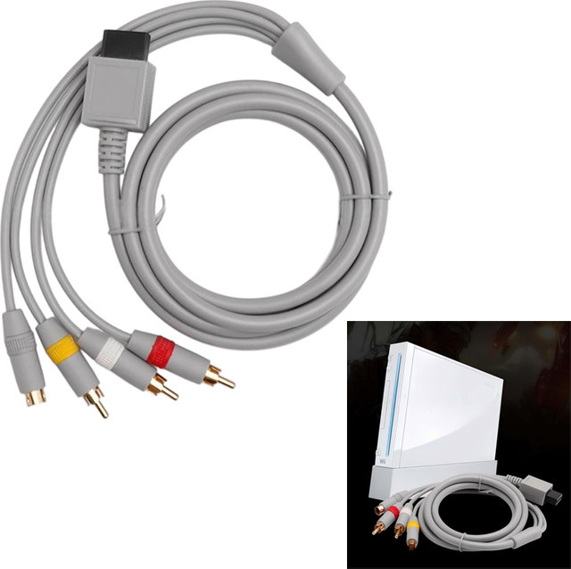OULLX RCA AV-Kabel für Nintendo WII und WII U Konsole in Blau und Grau - Bild 1