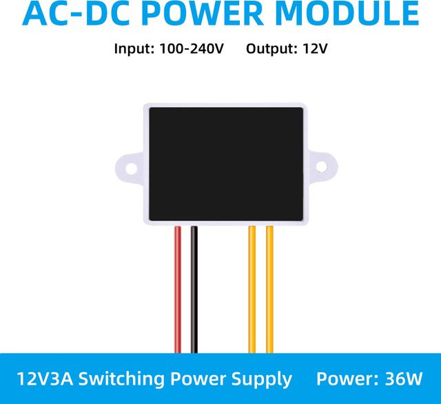Aideepen AC-DC-Leistungsmodul Spannungswandler 100–240 V auf 220 V, 12 V, 3 A, 36 W - Bild 1