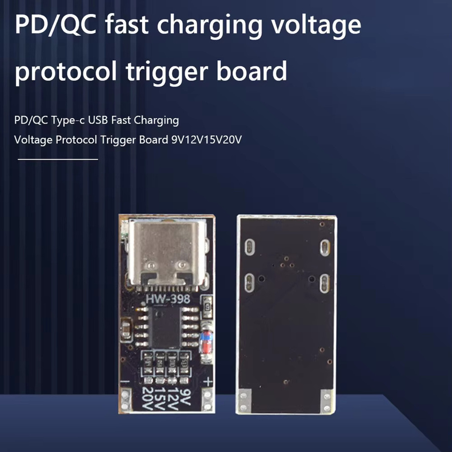 USB Typ-C Trigger Board PD/QC/AFC Schnelllade-Modul Schwarz - Bild 2