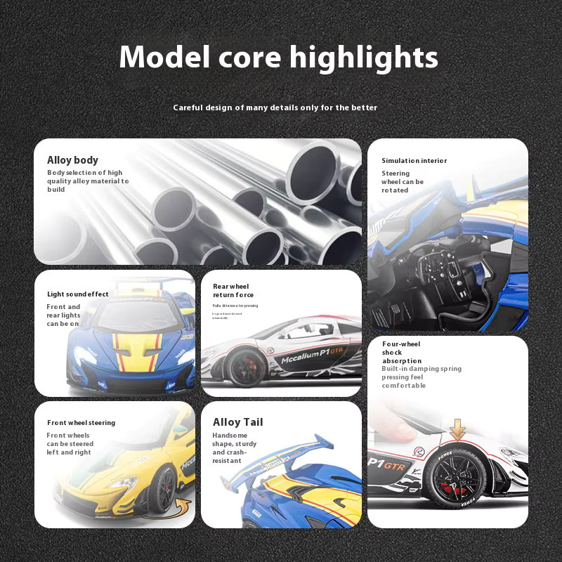Maisto McLaren P1 GTR Supercar Modellauto, 1:22, Metall, mit Licht und Sound - Bild 5