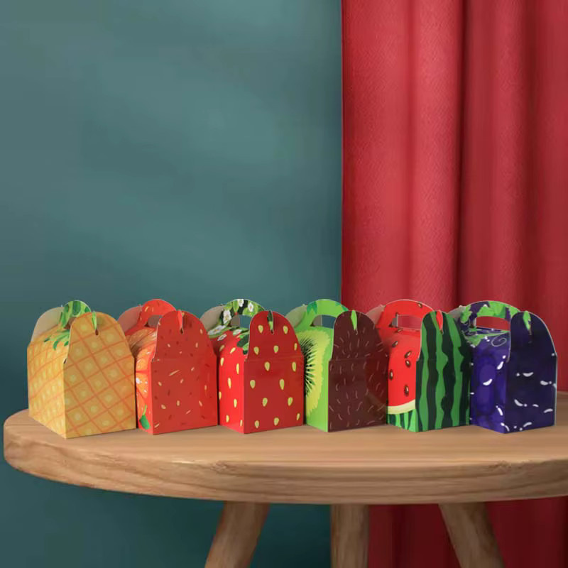 Sommer-Partygeschenkboxen mit Obst-Motiv aus Papier in Mehrfarbig für Geburtstage und Babypartys - Bild 5