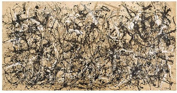 Abstraktes Leinwandgemälde Jackson Pollock von Dream Chasing Art Museum, Mehrfarbig, B/H: 60 x 30 cm - Bild 1