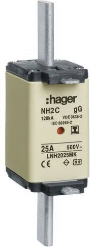 Hager NH-Sicherung LNH2025MK 25A, 3 Stück, Weiß - Bild 1