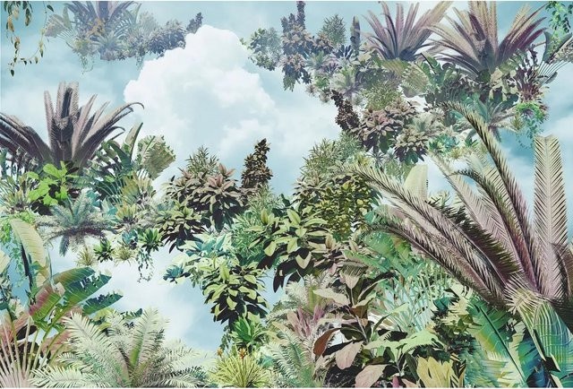 Komar Fototapete Tropical Heaven in Grün und Blau, B: 368 cm, H: 248 cm - Bild 1