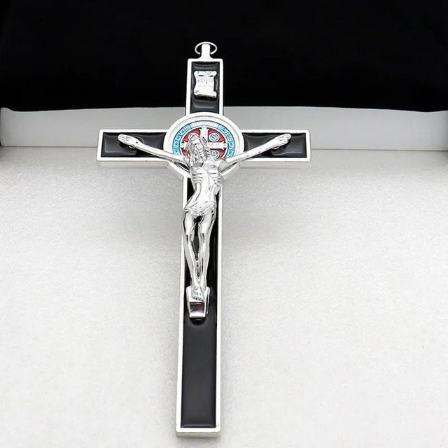 Anhänger Kreuz Heiliger Benedikt, Zinklegierung - Bild 1