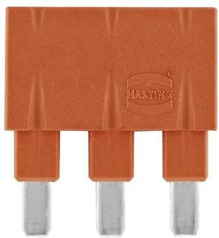 HARTING Steckbrücke 09330009831 aus Kunststoff in Rot und Orange - Bild 1