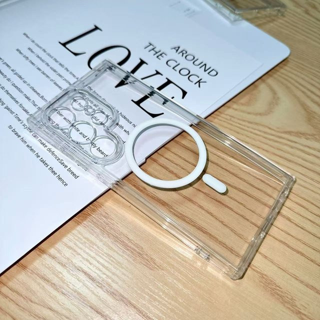 Transparente Magnetische Acryl-Schutzhülle mit MagSafe Kompatibilität für Samsung Galaxy S24 FE, S25 Ultra und Galaxy A-Serie - Bild 1