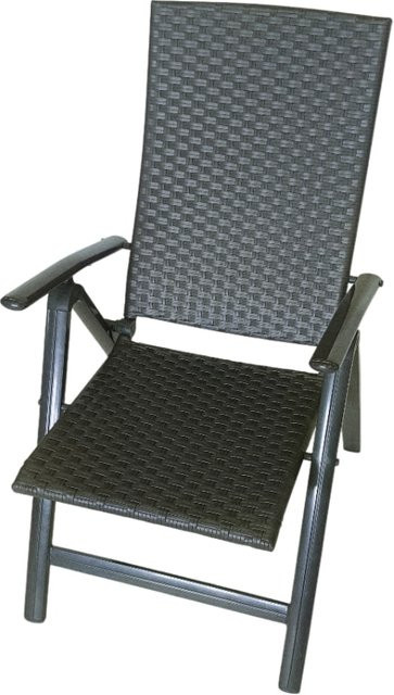 Sedex Klappsessel Palma in Graphit aus Flechtfaser mit Armlehnen - Bild 1