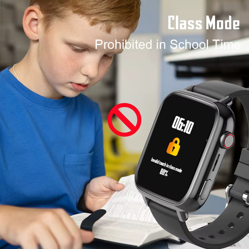 Wonlex KT34 Kinder-Smartwatch mit 4G, WiFi und GPS-Tracker in Schwarz - Bild 4