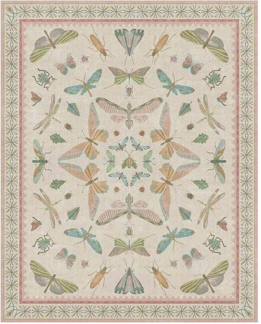 Wucifang Jewelry Mehrfarbiger Insektenkunst Teppich aus Polyester, B/B: 60 x 40 cm - Bild 1