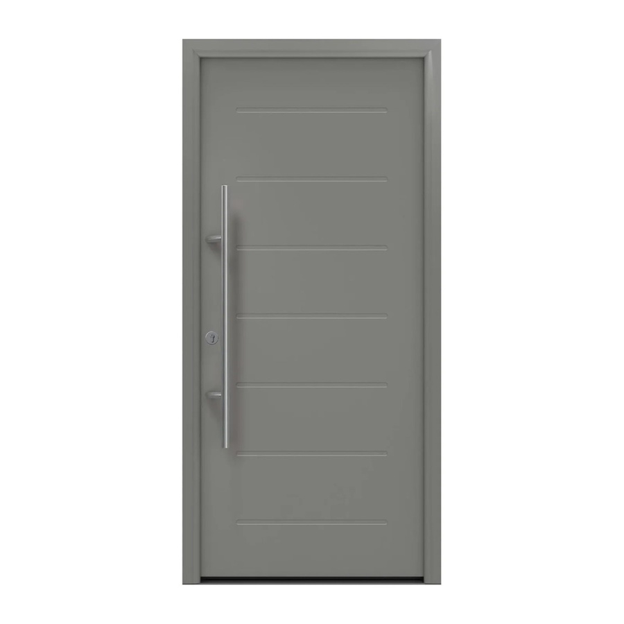 EcoStar Haustür Isopro Secur IPS 015 in Graualuminium mit RC2 Schutz, B: 110 cm, H: 210 cm, DIN Links - Bild 2