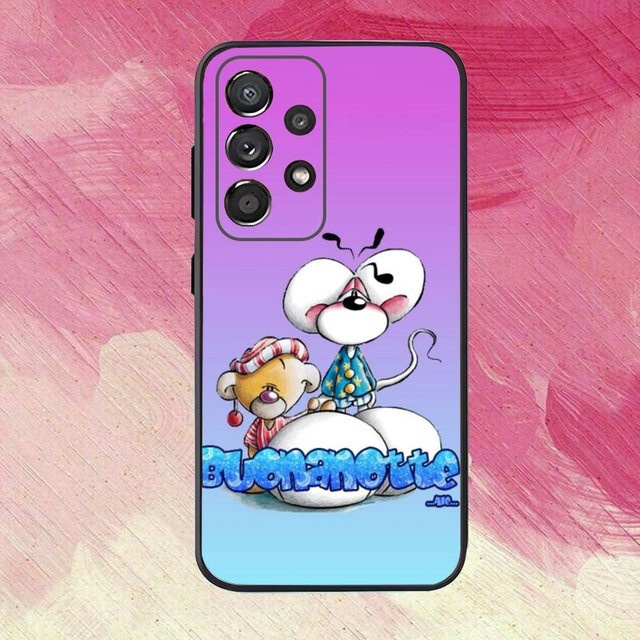 Diddl Rat Handyhülle für Samsung Galaxy S25 S24 S23 S22 S21 S20 Ultra Plus FE Lite Note 10 Schwarz - Bild 1