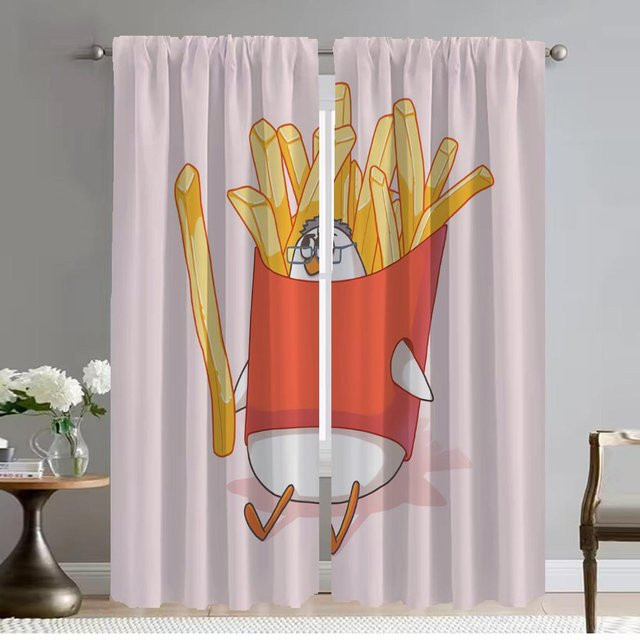 Oddy Tüllvorhänge für Wohnzimmer und Schlafzimmer, 2 Stück, Weiß, Breite: 50 cm, Höhe: 70 cm - Bild 1