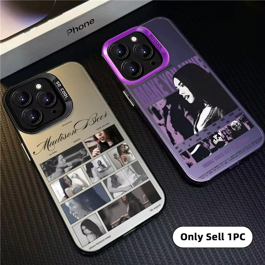 M-Madison Designer Handyhülle für iPhone 11 bis 17 Pro Max in Weiß mit Matt Laser Aurora Effekt - Bild 3