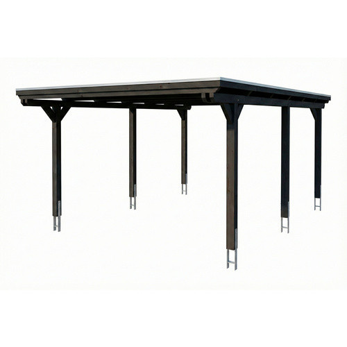 SKANHOLZ Carport Emsland aus Fichte mit Stahl-Flachdach in Schiefergrau, B: 402 cm, T: 604 cm - Bild 3