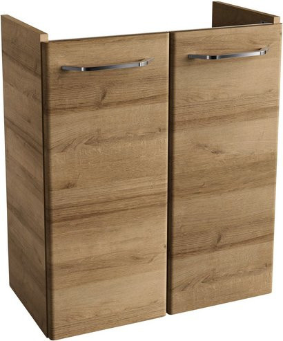 Fackelmann Waschbeckenunterschrank Milano in Eiche braun, B/T/H: 52 x 27,5 x 61 cm - Bild 1