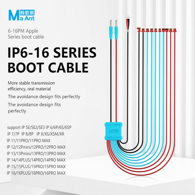 MaAnt M076 Power Boot Kabel für iPhone 6 bis 16 Pro Max Serie zur Motherboard Aktivierung und Reparatur - Bild 1
