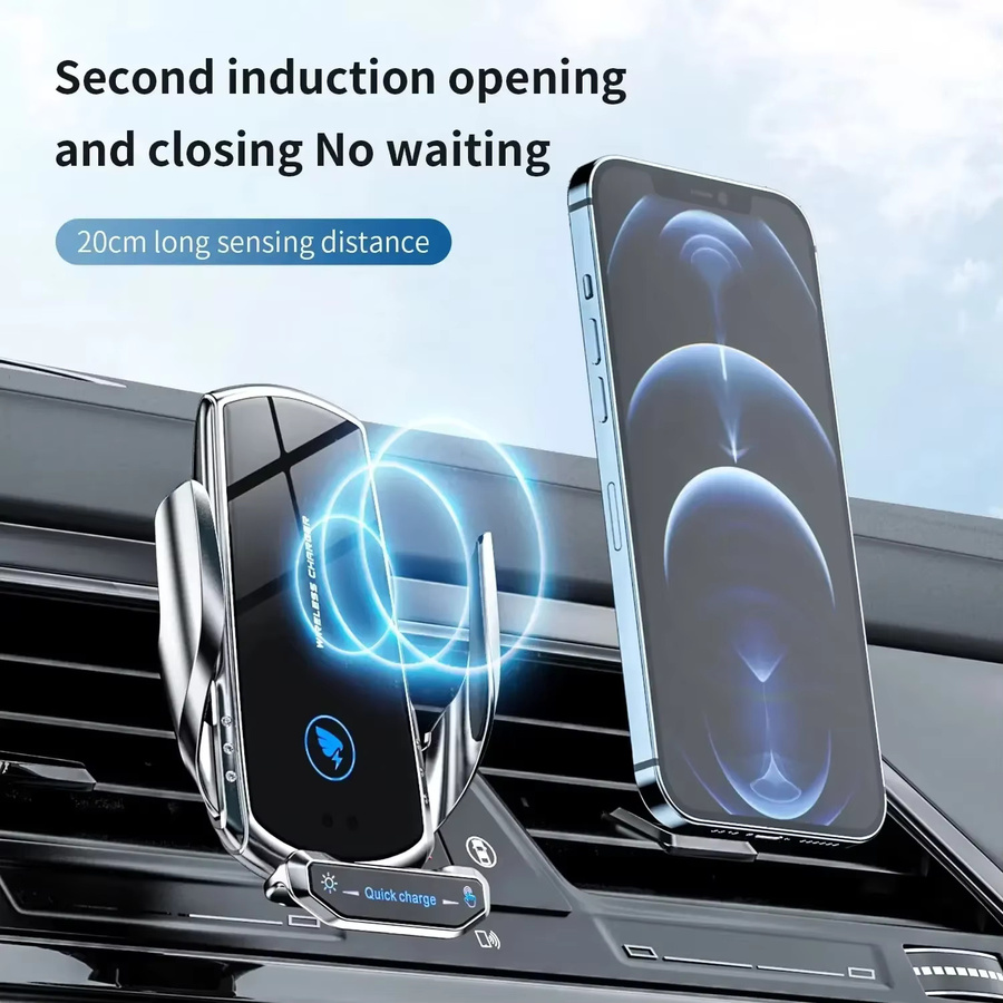 Opansten Magnetisches Kabelloses Ladegerät für das Auto mit 15W Schnellladefunktion für iPhone, Xiaomi, Samsung und Huawei in Schwarz oder Silber - Bild 2
