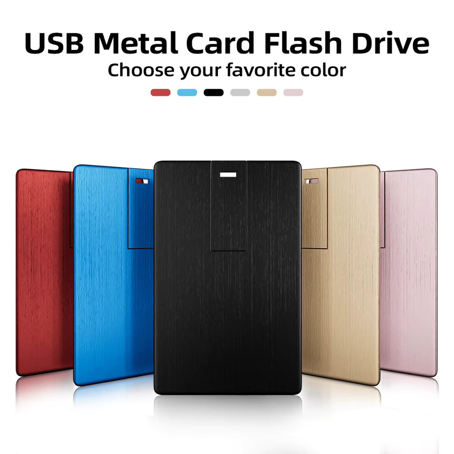 JASTER USB 3.0 Flash-Laufwerk Metallkarte als Memory Stick in Gold oder Blau - Bild 2