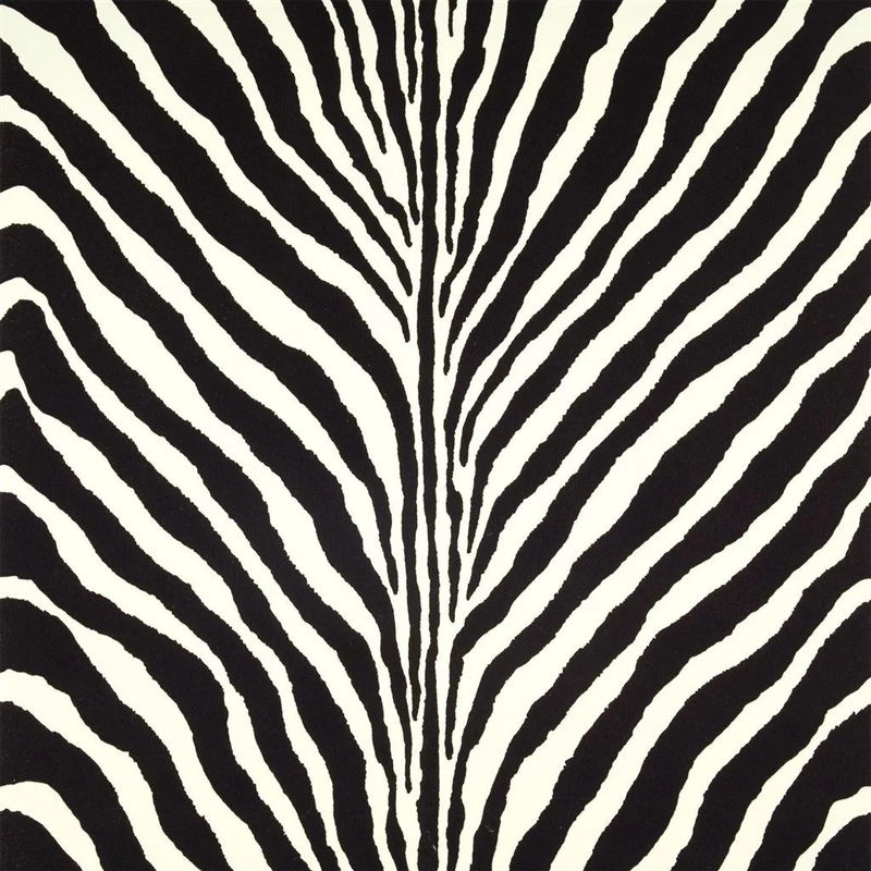 Ralph Lauren Tapete Bartlett Zebra Charcoal in Grau Silber Schwarz Weiß mit Animal Print Motiv als Vlies-Flock Tapete Rolle - Bild 2