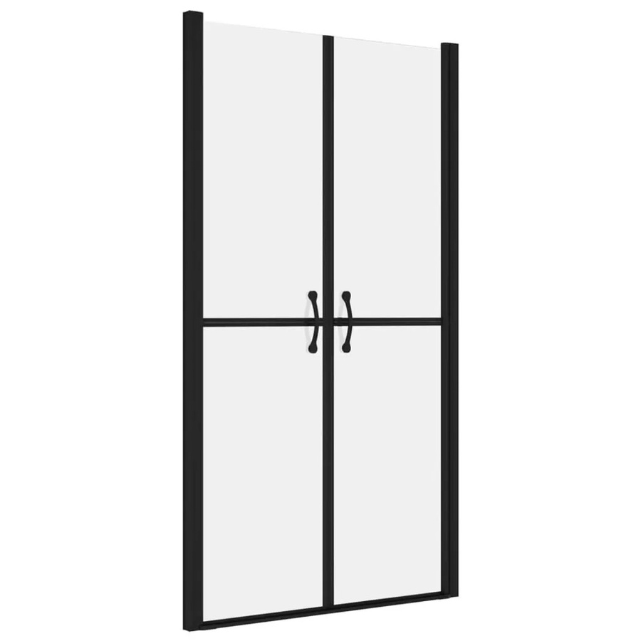 vidaXL Duschtür aus ESG-Glas in Matt mit schwarzem Rahmen, Breite: 68-71 cm, Höhe: 190 cm - Bild 2