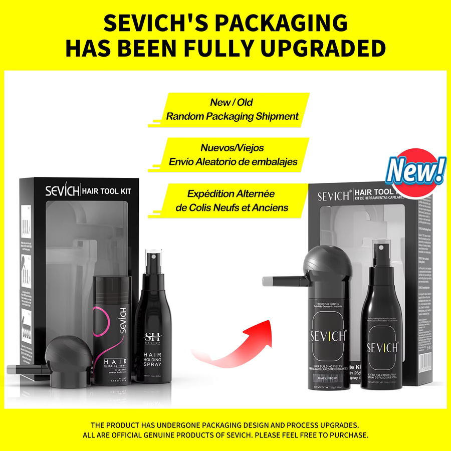 Sevich Haarverdichtungspulver mit Keratin, Schwarz, 27,5g, Unisex - Bild 6