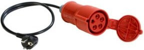 Benning Messadapter 32 A CEE-Schutzkontaktstecker für dreiphasige Verbraucher in Rot - Bild 1