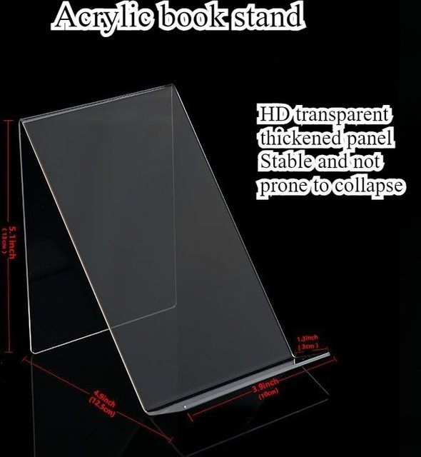 Transparenter Acryl-Buchständer für Bibliothek und Desktop zur Präsentation von Büchern - Bild 1