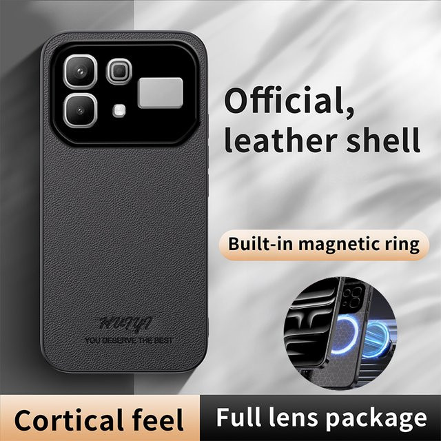 Luxuriöse Business-Schutzhülle aus PU-Leder für Infinix Note 60 Pro 5G 50X 50S Hot 70 60 Pro Plus 60i in Blau mit magnetischem Stoßschutz - Bild 1