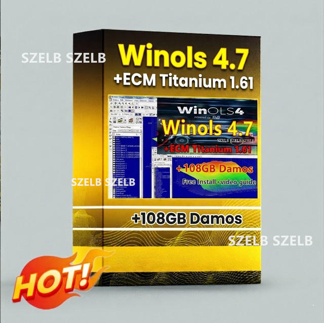 Winols 4.7 Vollaktiviert mit 108GB Damos, ECM TITANIUM 1.61 und IMMO SERVICE Tool für Windows 10 und 11, Mehrsprachig - Bild 1