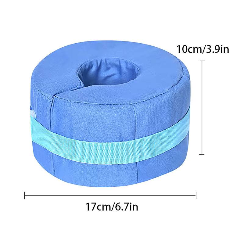 AACAR Donut Fußkissen aus Memory Foam in Blau als Anti-Dekubitus Knie- und Knöchelschutz für Senioren - Bild 4