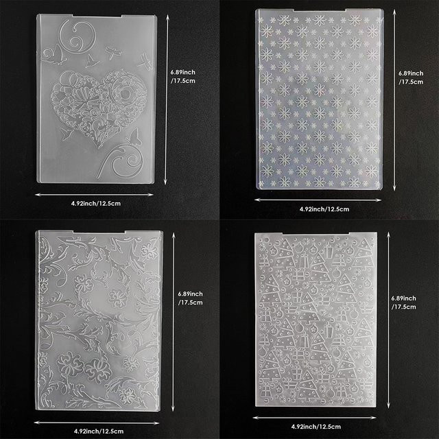 2D Prägeordner Weihnachtsblumen für Scrapbook und Papierhandwerk, transparente Prägevorlage für Kartenherstellung und Album-Dekoration - Bild 1
