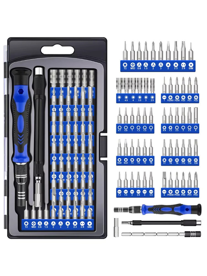 62-in-1 Präzisions-Schraubendreher-Set aus CR-V-Stahl mit magnetischer Verlängerung und flexibler Welle für Telefon und PC Reparaturen - Bild 7