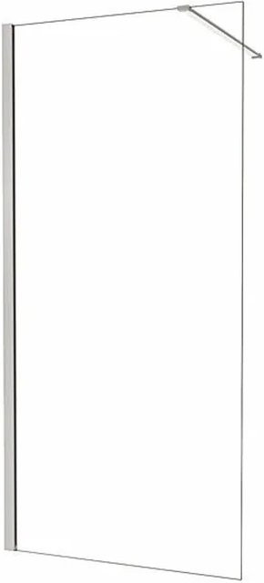 Duschparadies Walk In Dusche aus Glas mit Nano-Beschichtung, Farbe Transparent, B/H: 95 x 195 cm, verchromt - Bild 1