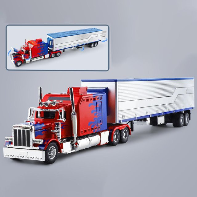 Linyi toy car Amerikanische Schwerlastwagen Automodell, 1:24, mit Licht und Sound, Metall, ab 14 Jahren - Bild 1
