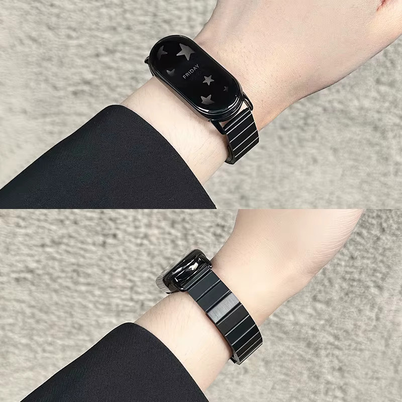 AMAZFEEL Uhrenarmband Edelstahl, Xiaomi Mi Band 10 9 8, Unisex - Bild 3