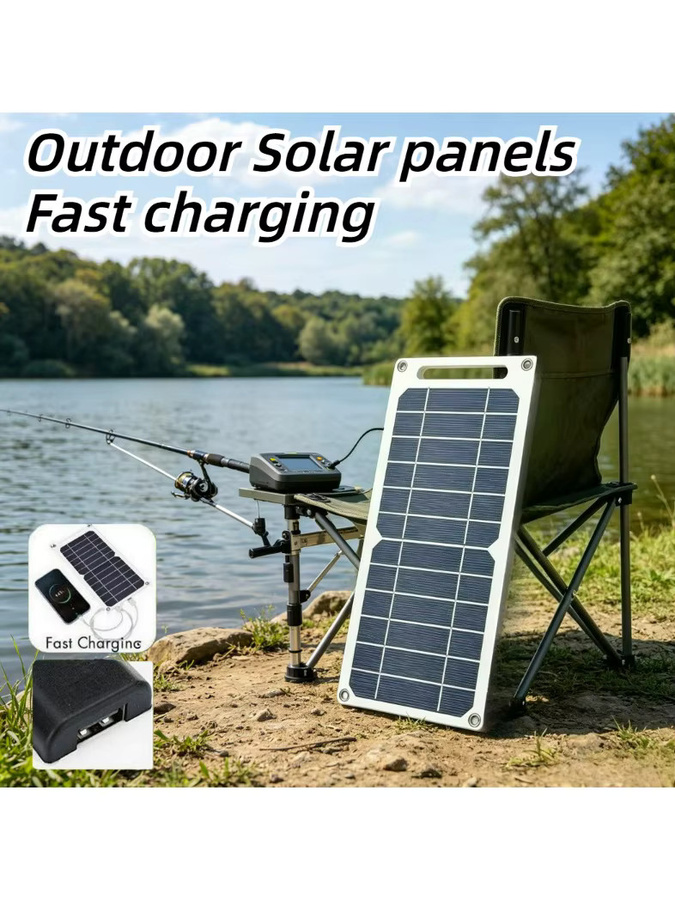 EESBAO Solarpanel mit USB-A Anschluss für Mobiltelefone und Powerbanks, ideal für Camping und Outdoor-Aktivitäten - Bild 7