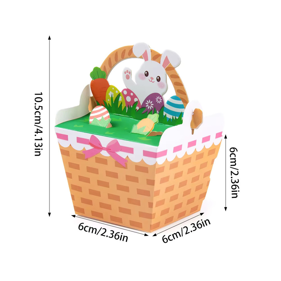 10 Stück Joy-enlife Papier-Süßigkeitskästen mit Osterthema Hase in Mehrfarbig für Party und Gastgeschenke - Bild 3