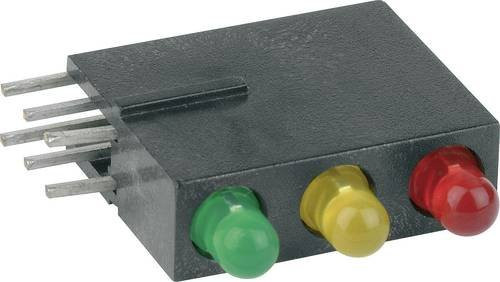 Mentor 1881.8720 LED-Baustein 3fach Rot, Gelb, Grün B/H/T: 0,508 x 1,524 x 1,25 cm - Bild 1