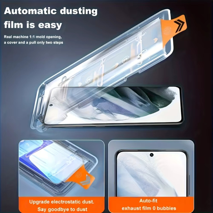NNBILI 2-teiliges Set Panzerglas mit automatischer Staubentfernung für Samsung Galaxy S26 Ultra, S26 und S26 Plus, transparent - Bild 4