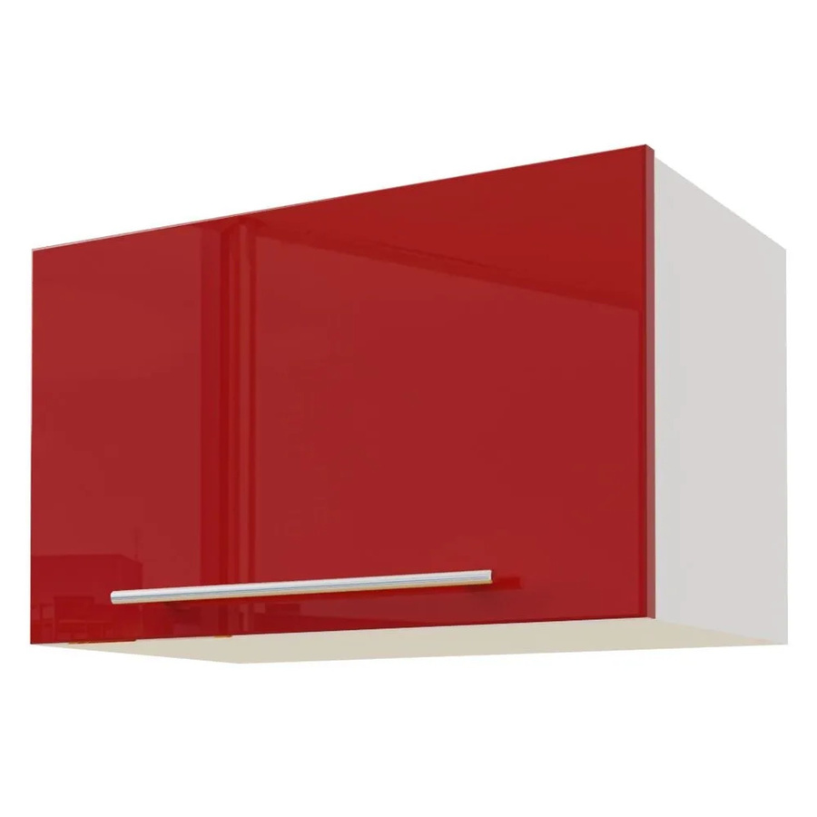 Feldmann-Wohnen Klapphängeschrank Brerra W4B/60 in Weiß und Karminrot Hochglanz mit Gasdruckdämpfer, B/T/H: 60 x 32,5 x 36 cm - Bild 2