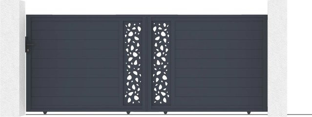 Casanoov Elektrisches Schiebetor Sunny aus Aluminium in Anthrazit mit Schiebetorantrieb Ranger C300, Breite: 400 cm, Höhe: 160 cm - Bild 1