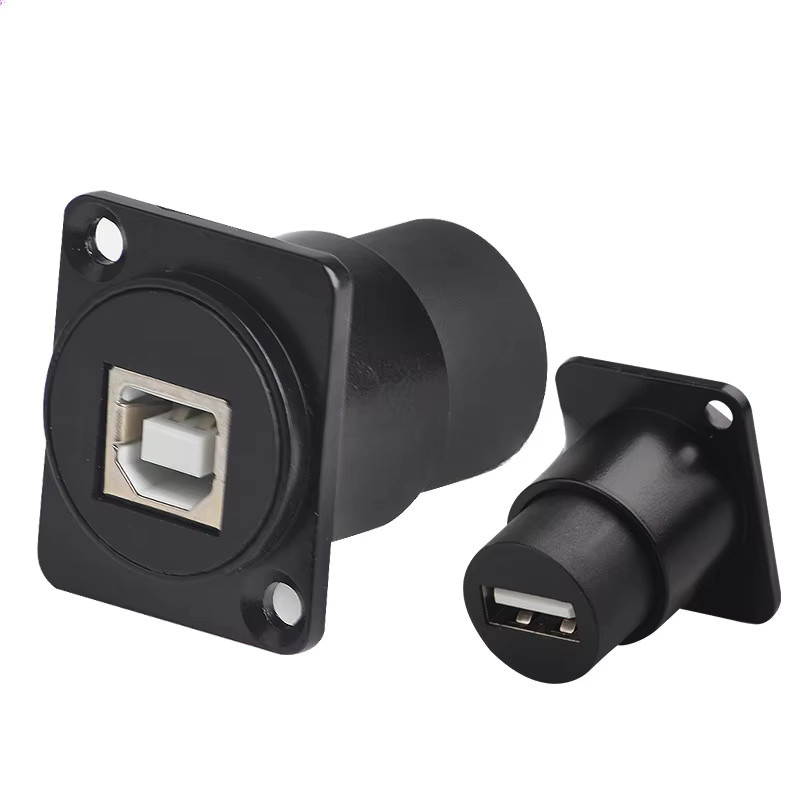 USB 2.0 Drucker-Datenkabel mit A-Port und B-Port, bidirektionales D-Typ Netzwerkmodul, Schwarz - Bild 2