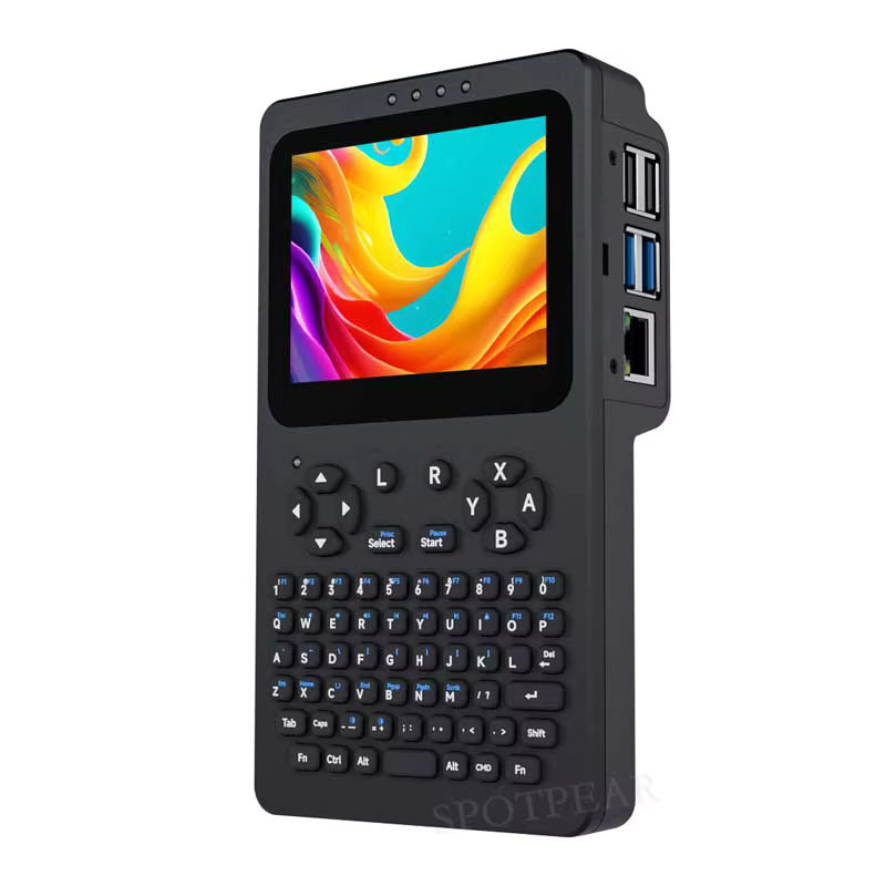 Raspberry Pi Handheld Linux Terminal mit 3,5-Zoll Touchscreen in Schwarz - Bild 3