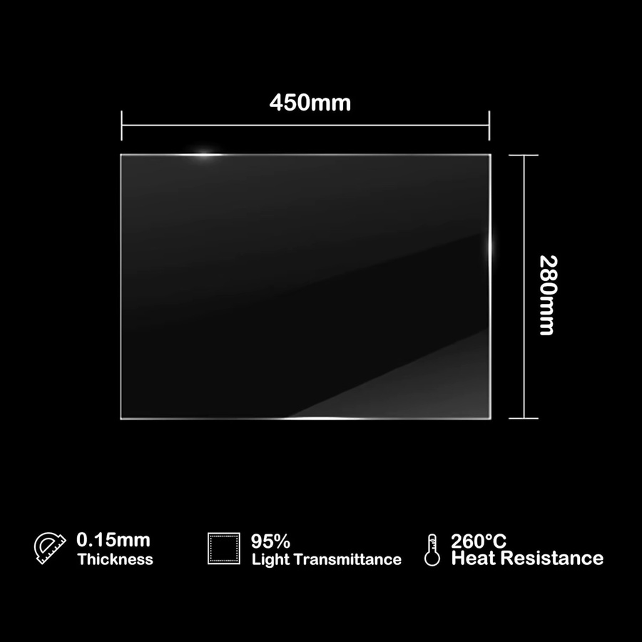 Antinsky NFEP-Folie für Anycubic Photon Mono M5Pro M7Pro M7 Max, ELEGOO Saturn 4 Ultra und Mars 5 Ultra 3D-Drucker, transparent - Bild 2