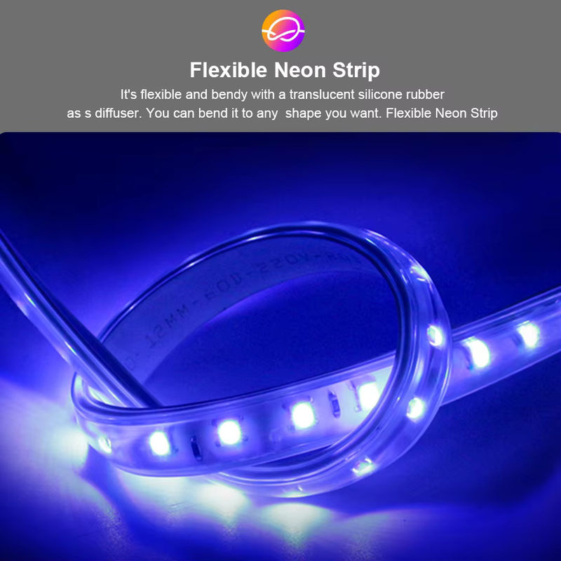 Asign RGB LED Lichtleiste IP67 wasserdichtes flexibles Band mit Fernbedienung dimmbar für Gartenbeleuchtung in Multicolour - Bild 3